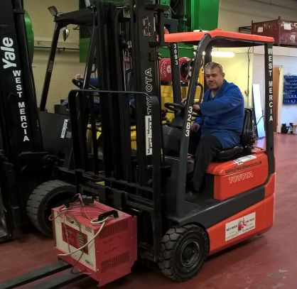 Grab management Fork lift truck